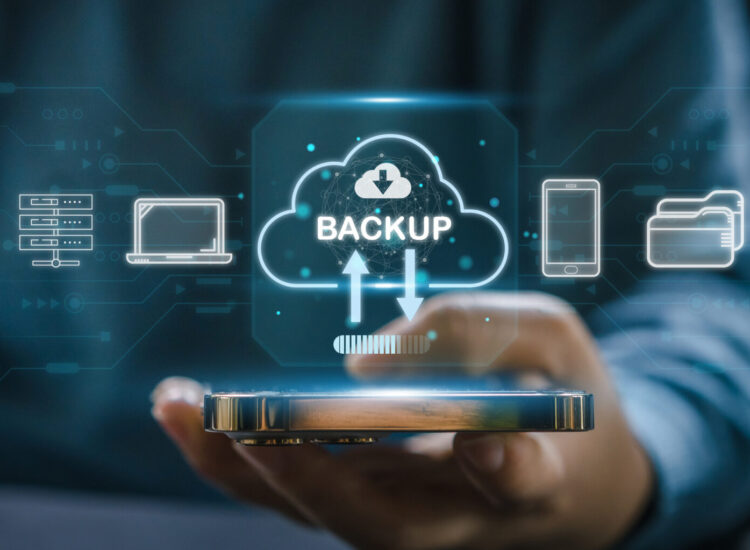 Hand ues phone security backup file storage data concept, technology digital, download, documentation, privacy, password, sharing, cloud online technology to protect computer, file, phone icon.security