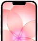 iPhone 17e, vue partielle de la face avant avec Ceramic Shield 2, coloris rose pastel, affichant l’image d’une fleur rose